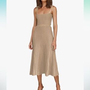 Womens Ribbed Knit Summer Maxi Dresses Tie Straps Square Neck Party Long Dress